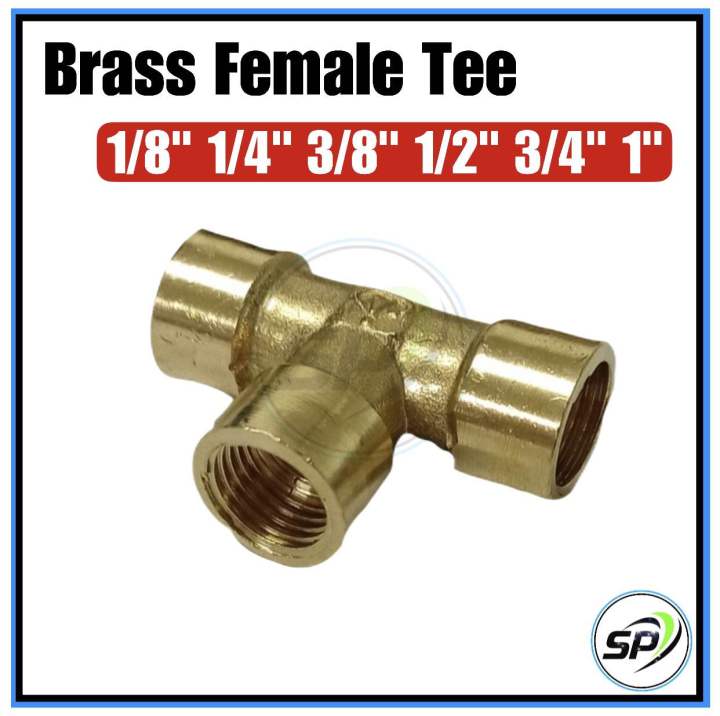 Brass Fitting Female Tee 1/8" 1", Brass Fitting for Air Compressor