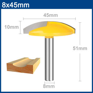 XCAN 1pc 6 8mm 1/4 1/2 inch Shank Small Bowl Router Bit Flat Bottom Knife Milling Cutter Woodworking Cutter For Wood