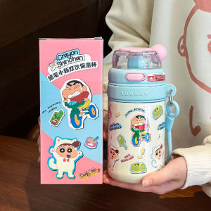 แก้วสแตนเลส Crayon Shinchan 480MLความจุสูงขวดน้ําเก็บความเย banpresto