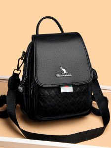 Wisen Kangaroo Womens Large Capacity Leather Backpack Soft Leather Travel Bag Fashionable New 2025 Top Layer Cowhide Bag