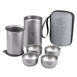 CIEUIS | Portable Titanium Tea Set Travel Teapot
