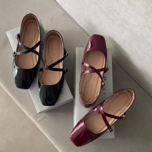 Blow Lara Crossover Mary Jane Flats Shoes MINNIK 0002