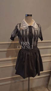 Aliciacouture - Erin Oneset Y2K Set Korean Style Atasan Knit Top Dengan Rok Mini High Waist Karet Katun Putih OOTD Uniform Dailywear