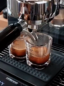 2PCS 60ml Espresso Measuring Cup Simple Square Espresso Shot Glass Cup Thickened Roasting Ounce Cup