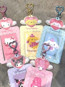 Adorable Cat Rabbit Student Bus Card Holder 3-Inch PVC Card Case Fan Club Keychain Card Wallet for Business And Cultural Supplies