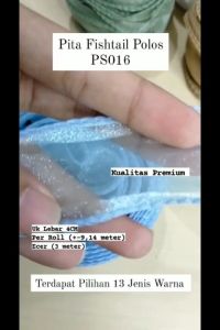 1ROLL Pita Ribbon Fishtail 4cm - Pita Gelombang - Pita Kado PS016