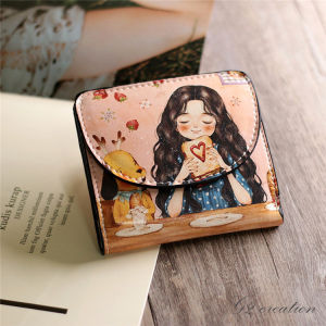 Female Online Influencer Korean-Style Cute Cartoon Painted Wallet