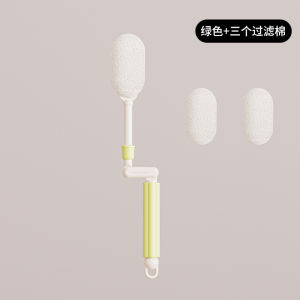 2025 New Multi-Functional Rotating Cup Brush Foldable Long Handle Cleaning Brush Three-In-One Household Kitchen Use Tool