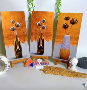 APOLITO (15X30 CM) HIASAN DINDING BUNGA ABSTRAK BUNGA WALL DECOR HIASAN DINDING KAMAR PAJANGAN RUANGAN POSTER KAYU GAMBAR BOHO ABSTRAK