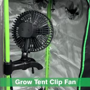 Quạt Kẹp Nhà Kính 12W Với Bộ Điều Khiển Thông Minh Và Núm Điều Chỉnh Tốc Độ Để Làm Mát Nhà Kính - Phụ Kiện Đèn Trồng Cây