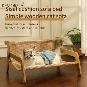 1PCS Large Cat Scratcher Hammock Durable Linen Lounge Chair with Adjustable Straps Pre-Assembled for Medium Breeds & Indoor Cats