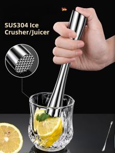 Stainless Steel Ice Crush Stick Fruit Juicer Bar Cocktail Tool Lemon Masher Cocktail Ice Hammer Kitchen Cooking Utensils