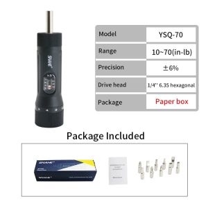 SHAHE 1/4" Drive Torque Screwdriver Wrench Set 10-70 In-lb 10 Pieces Bits Set for Maintenance Tools Bike Repairing and Mounting