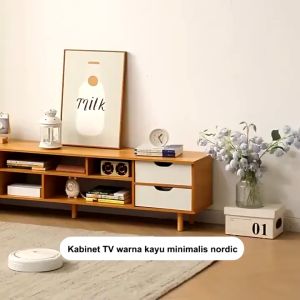 Meja TV minimalis modern 120-240cm Meja TV kayu Meja TV minimalis Bufet TV Minimalis Kayu Modern Murah