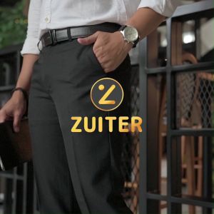 ZUITER - Basic Pants | Celana Bahan Kerja Kantor Pria | Celana Panjang Formal Dasar slimfit Pria