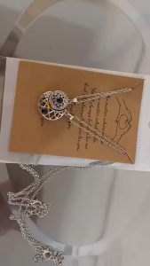 2Pcs Kalung Titanium Couple Pasangan Pria Wanita Titanium Kalung Korea / Kalung Pasangan Couple Magnet Proyeksi Kreatif Fashion Kalung Couple Opal Couples Necklace Hadiah