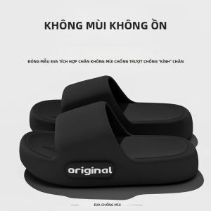 Dép Lê Nữ Đế Bằng Màu Trơn Thoải Mái Đi Biển Dép Đế Xuồng Mùa Hè Dép Xốp EVA Êm Ái Dùng Trong Nhà Và Ngoài Trời