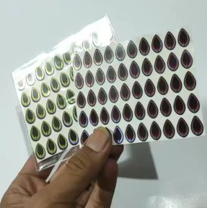 50pcs Stiker Mata Ikan 2d Warna Kuning Untuk Umpan Pancing Metal Jig Lure Spoon