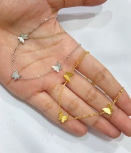 Gelang Kaki Titanium Kupu Untuk Wanita Simple Ankle Bracelet Korean Style