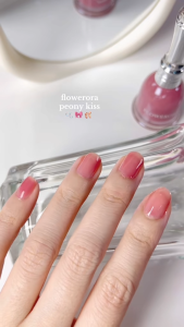 FLOWERORA สีทาเล็บสุขภาพดี เล็บสวยเงา ไม่ต้องอบ ไม่มีกลิ่นฉุน ทาในห้องแอร์ได้