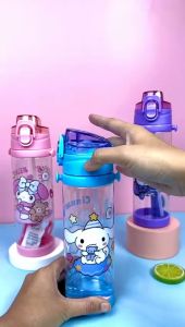 BOS Botol Air Minum Sanrio Plastik 650ml BPA Free/Botol Minum Bekal Anak