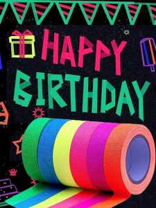 Lakban UV Fosfor Warna Selotip Nyala Tempelan Perekat Stiker Pita Cahaya dalam Gelap GitD