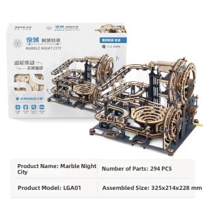 ROKR | Night City Wooden Mechanical Transmission DIY Assembly Model