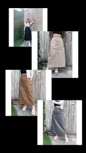 Lady Cargo Skirt A-Line Rok cargo Wanita  Bahan Cotton Twill