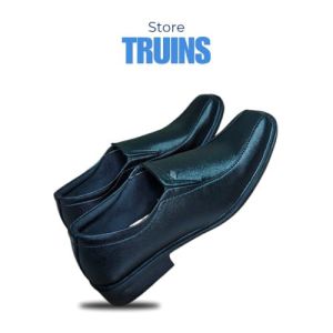 sepatu pantofel pria sepatu slip-on kulit PU sepatu kondangan bisnis formal fantopel