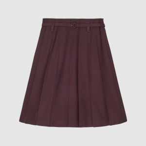 ICICLE | Wool Stretch Twill Mid-length Skirt