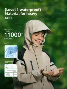 QUANYAN | Rainproof Raincoat for Boys and Girls with Backpack Pouch