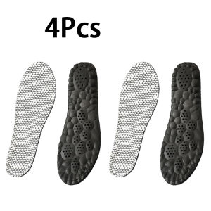 2Pcs/4Pcs Foot massage soft insole mens outdoor sports elastic insole shock-absorbing soles breathable and comfortable insoles
