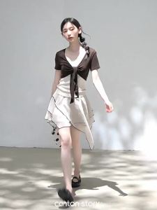 Cantonstory | Áo Dạ Nữ Kiểu V-neck Voan Dễ Thương