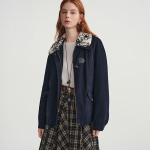 DUSHU | Warm Fur-Lined Corduroy Padded Coat