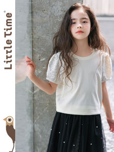 French Design New Fashion Beaded Cute Girls T-Shirt