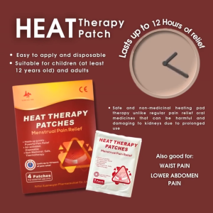 Dysmenorrhea Pain Relief Patch Hot Compress | Available in 1 Sachet and 1 Box | Menstrual Cramp Relief for Women | Provides Warm Heat Therapy for Period Pain Lower Abdominal Cramps & Back Discomfort | Comfortable Adhesive Patch for Menstruation Wellness