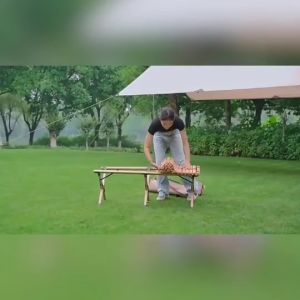 โต๊ะไม้พับได้ แคมป์ปิ้งไม้บีช โต๊ะพับ ​เก้าอี้พับพกพา​​ เก้าอี้ปิกนิก ​ อุปกรณ์แคมปปิ้ง พกพาสะดวก โต๊ะเก้าอี้เอนกประสงค์