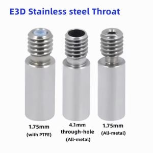 2 PCS 3D Printer Parts All Metal PTFE Tube Stainless Steel Throat V6 Hotend Smooth Heat Break For E3D Heatbreak 1.75MM Filament
