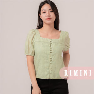 RIMINI - Atasan Berlengan Puff Kancing Depan XS-XXXL - Debyra Butterfly 85566