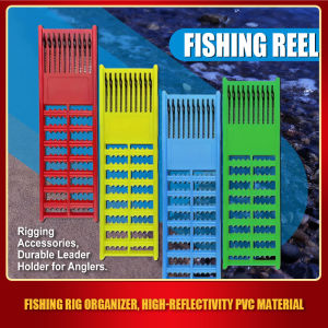 1/2 Sets Fishing Multifunction Spring Hook Line Holder - Plastic Winding Board Adjustable Length for All Fishing Leaders/Rigs