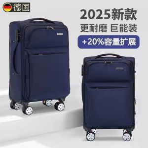 Oxford Cloth Canvas Travel Suitcase Large Capacity Password Box Boarding Carry-On Bag with Rod for Business And Leisure Travel