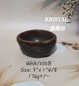 KRISTAL SG: Red Brown Agate Bowl/玛瑙碗