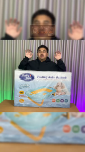 Baby Safe BT12 Folding Bathtub Bath Tub Digital Thermometer Bak Mandi Anak