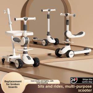 WEIKAMAYI | 3-in-1 Sit & Ride Foldable Childrens Scooter