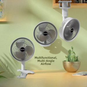 Portable Mini Fan Powerful Wind Small Desktop Wall-Mounted Handheld Foldable Clip-On Fan for Students Outdoor Activities