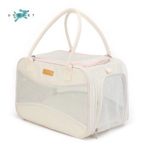 Uoopet Portable Cat Bag Two Cats Bagged Pet Carrying Bag for Travel Outdoors Breathable Summer Pet Carrier Universal Brand