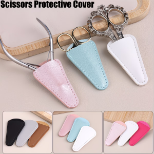 3PCS Embroidery Scissors Protective Cases PU Leather Scissors Cover Sewing Tools DIY Scissors Sleeve Household Tool Accessories