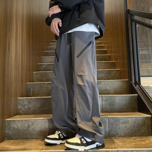 American Vibe Black Samurai Paratrooper Workwear Pants Men Women Spring Autumn Outdoor Tactical Cargo Pants Trendy Wide Leg Pants