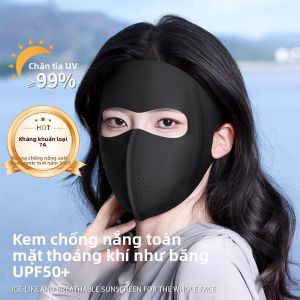 MONLEYTA | Mặt nạ chống nắng toàn bộ mặt bằng lụa băng Hyaluronic Acid cho nữ chống tia UV thoáng khí dễ chịu trang trí mùa hè xuân thu