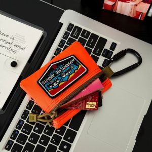 Outdoors Pouches Organizer Coin Purse Keychain Pocket Credit Card Holder Waist Pack Key small object Zipper Wallet with Carabiner